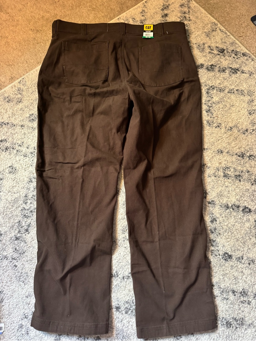 CAT Caterpillar Brown Straight-Leg Work Chinos